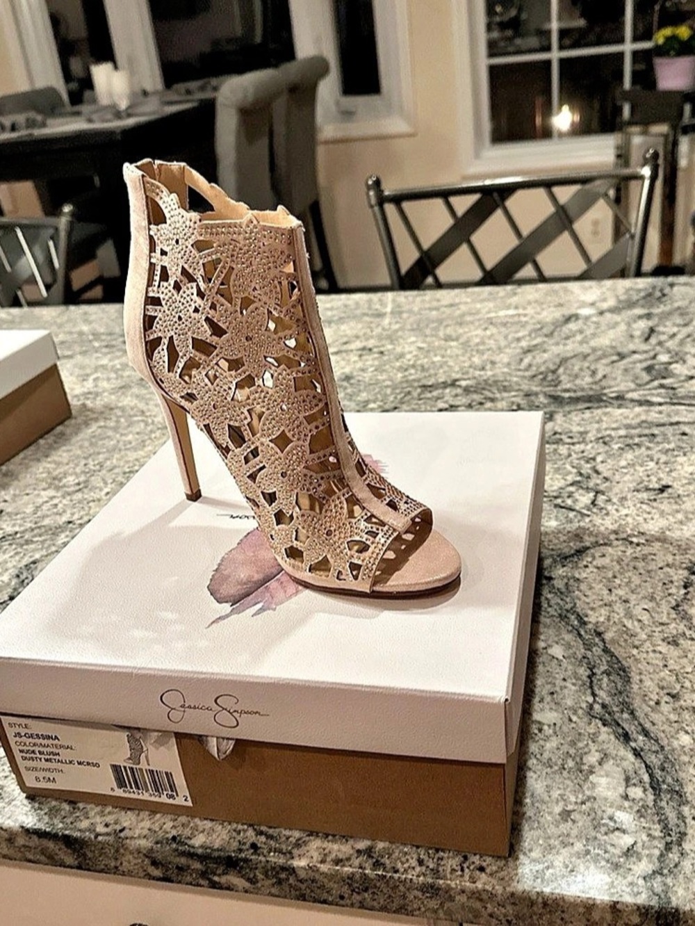 Jessica Simpson Gessina Cutout Heels in Brown
